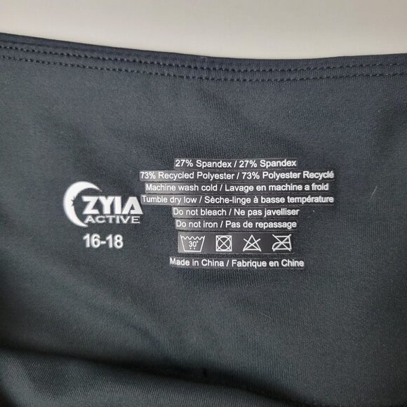 ZYIA Active Leggings Capri Crop High Waist Black 16-18 - Picture 6 of 10